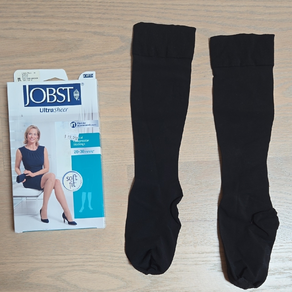 Black Compression Hosiery Socks